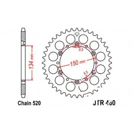 Couronne JT 51/520 Acier Kawasaki KX 450 F / Suzuki RM-Z 250 ... Korlátozott ajánlat