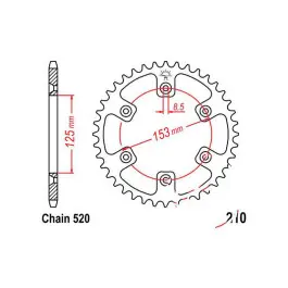 Couronne JT 50/520 Acier Honda CRF 250 R / CRF 250 X ... Ne maradj le