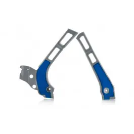 Protecteurs de cadre Acerbis X-Grip Argent / Bleu Yamaha 125 / 250 YZ 2006-2017 Végkiárusítás