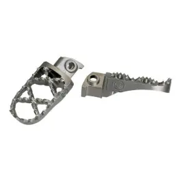 Végkiárusítás Repose pieds Moose Racing Pro Inox Argent Honda CR 125 R 2002-2007
