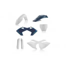 Végkiárusítás Kit plastiques complet Acerbis Replica 16 Blanc / Bleu Husqvarna 125 TC 2016-2018