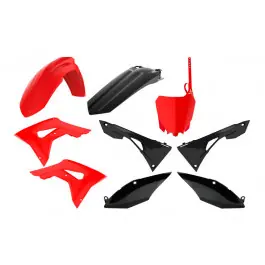 Kit plastiques complet Polisport Rouge / Noir Honda CRF 450 R 2017-2019 / CRF 450 RX 2017-2018 ... Prémium