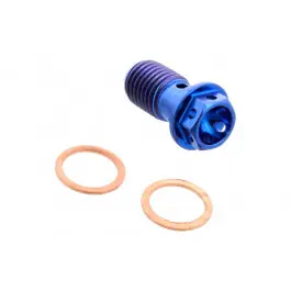 Vis banjo simple Pro Bolt M10x1.25 Titane Racing Bleu Outlet
