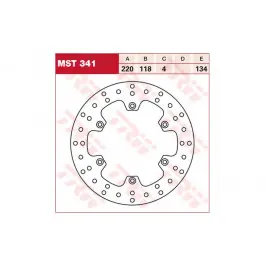 Disque de frein arrière TRW Fixe 220mm Suzuki DR-Z 400 / DR-Z 400 E ... Olcsóbb