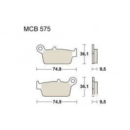 Gyors kiszállítás Plaquettes de frein arrière TRW Organic Off Road (MCB575EC) Yamaha / Honda / Suzuki / Kawasaki / HM-Moto ...