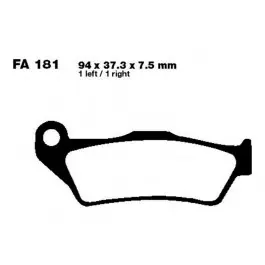 Plaquettes de frein avant / arrière EBC Standar (FA181TT) Yamaha / Harley Davidson / KTM / Kawasaki / Aprilia ... Olcsóbb