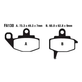 Plaquettes de frein avant EBC Standar (FA130TT) Kawasaki Prémium