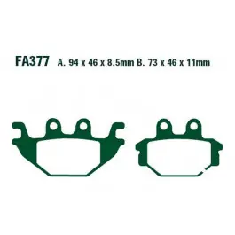 Legnépszerűbb Plaquettes de frein avant / arrière EBC Standar (FA377) Yamaha / Kawasaki / Kymco / CPI / SYM ...