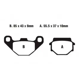 Kihagyhatatlan ajánlat Plaquettes de frein avant / arrière EBC Standar TT (FA067TT) Yamaha / Suzuki / KTM / Kawasaki / Aprilia ...