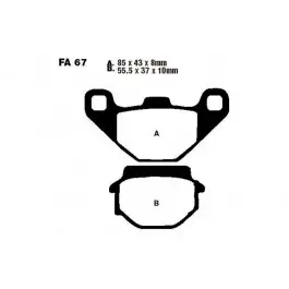Outlet Plaquettes de frein avant / arrière EBC Standar (FA067) Yamaha / Suzuki / KTM / Kawasaki / Aprilia ...