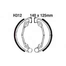 Machoires de frein EBC Groved rainuré avec ressorts (H312G) Honda Nézd meg most