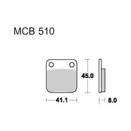 Plaquettes de frein avant / arrière TRW Sintered Off Road (MCB510SI) Yamaha / Suzuki / Kawasaki / Hyosung Árcsökkenés