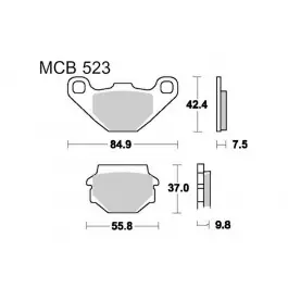 Ajánlat Plaquettes de frein avant / arrière TRW Sintered Off Road (MCB523SI) Yamaha / KTM / Kawasaki / Aprilia / Derbi ...