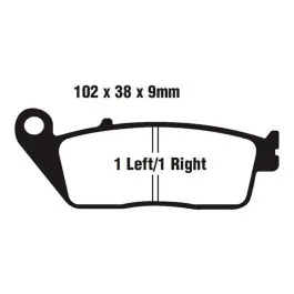 Plaquettes de frein avant EBC Semi Sintered (FA142V) Yamaha / Honda / Suzuki / Kawasaki / BMW ... Kihagyhatatlan ajánlat