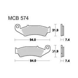 Plaquettes de frein avant TRW Sintered Off Road (MCB574SI) Honda Gyors kiszállítás