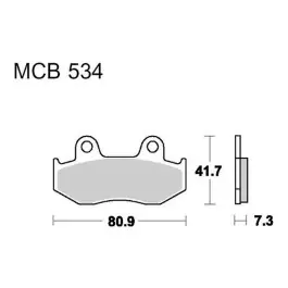 Szezonális akció Plaquettes de frein avant TRW Sintered Off Road (MCB534SI) Honda