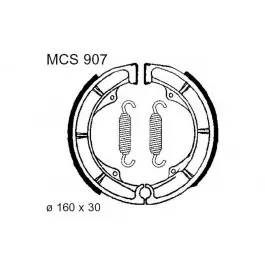 Alacsony ár Machoires de frein arrière TRW avec ressorts (MCS907) Suzuki / Hyosung