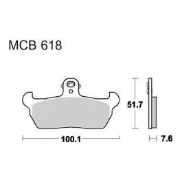 Expressz szállítás Plaquettes de frein avant / arrière TRW Standar (MCB618) Aprilia / Moto Guzzi / Cagiva