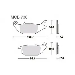 Biztonságos vásárlás Plaquettes de frein arrière TRW Standar (MCB738) Honda