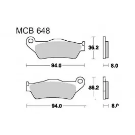 Csak ma Plaquettes de frein avant / arrière TRW Sintered Race Off Road (MCB648RSI) Yamaha / Suzuki / KTM / Kawasaki / Aprilia ...