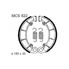 Machoires de frein arrière TRW avec ressorts (MCS822) Honda Ajánlat