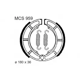 Rendeld meg most Machoires de frein arrière TRW sans ressorts (MCS959) Suzuki / Sachs