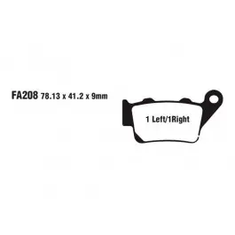 Népszerű Plaquettes de frein arrière EBC Sintered MX-S (MXS208) Yamaha / KTM / Aprilia / Husqvarna / Gas Gas ...
