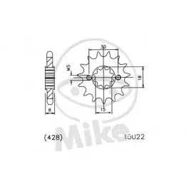 Exkluzív ajánlat Pignon de sortie de boite Esjot 13/428 Sachs ZX 50 1996-2000 / Hercules ZX 50 1995-1996