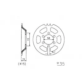 Akció Couronne Esjot 41/415 Acier Noire Zündapp Hai 50 50 / ZD 40 50 ...