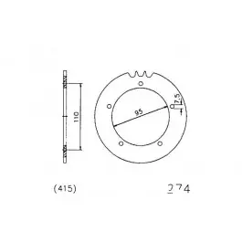 Couronne Esjot 42/415 Acier Noire Hercules Supra 50 4 GP / KX-5 50 ... Legjobb ár