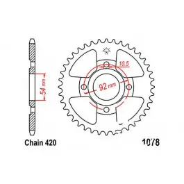 Couronne JT 47/420 Acier Yamaha TZR 50 / TZR 50 RR ... Expressz szállítás