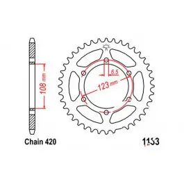 Couronne JT 52/420 Acier Aprilia / Peugeot / Derbi / Motorhispania / Sachs Kihagyhatatlan ajánlat