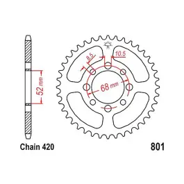 Couronne JT 41/420 Acier Kawasaki / Suzuki / Beta Ajánlat