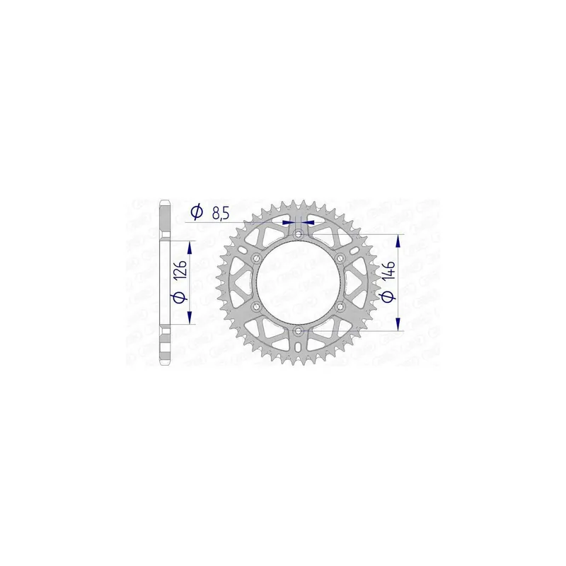 COURONNE AFAM ALU TYPE 15203 PAS 520 50 DENTS SUZUKI RMZ 250 450 Expressz szállítás
