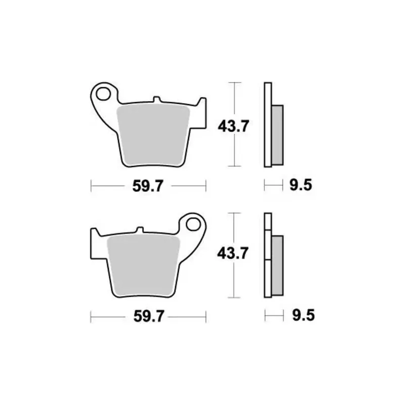 Kiárusítás PLAQUETTES DE FREIN ARRIERE MOTO MASTER NITRO HONDA CR 125 250 2002-2007