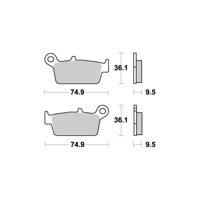 Outlet PLAQUETTES DE FREINS ARRIERE MOTO MASTER NITRO YAMAHA YZF 250 2001-2002