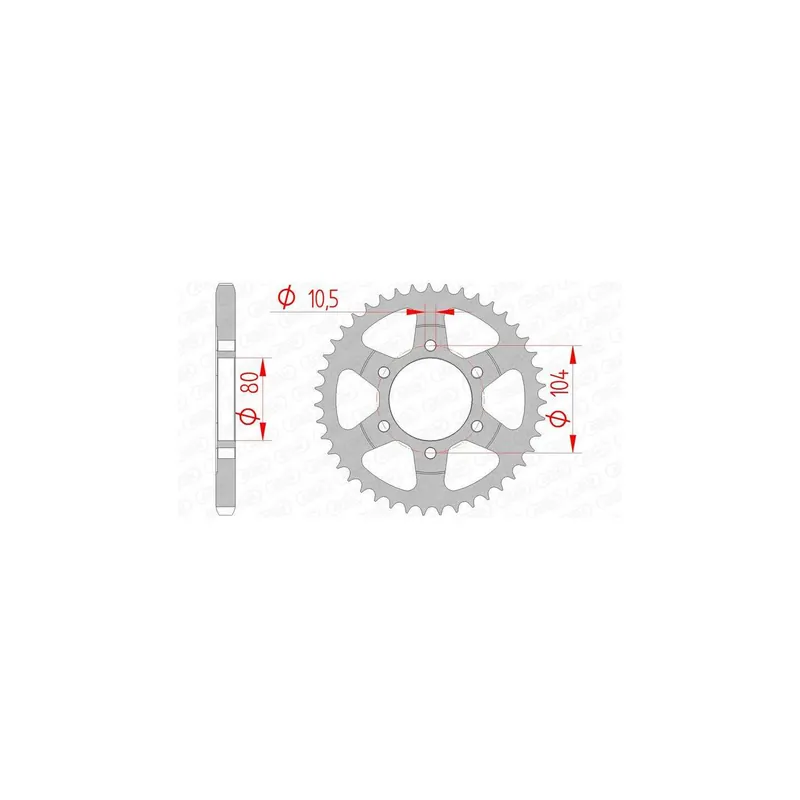 Ne maradj le COURONNE AFAM ACIER STANDARD TYPE 16610 PAS 525 41 DENTS KAWASAKI Z900 2017-2025