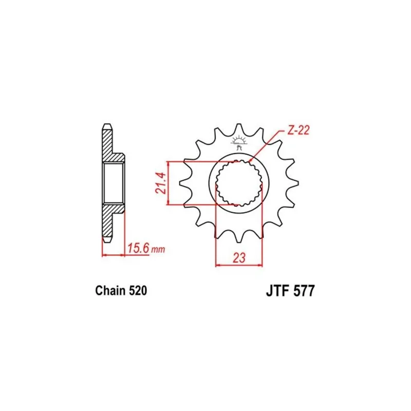 PIGNON JT SPROCKETS ACIER ANTI-BRUIT 577 Ne maradj le
