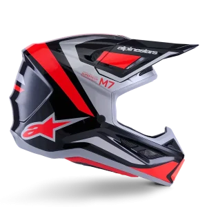 Kedvezmény Casque S-M7 Rice Rouge Noir ALPINESTARS