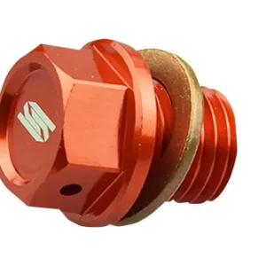 Bouchon de Vidange d’Huile Magnétique SCAR KTM Husqvarna GasGas – Orange Bleu Rouge Moteur Cross Enduro Prémium