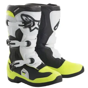 Bottes Enfant Tech3S Noir/Blanc/Jaune Fluo ALPINESTARS Különleges ajánlat