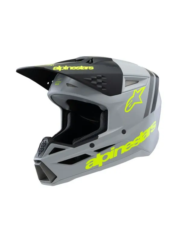 Kiárusítás Casque Enfant S-M3 Gris/Jaune Fluo Mat ALPINESTARS