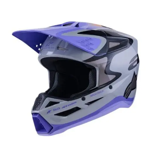 Árcsökkenés Casque Enfant S-M3 Jettson Gris/Violet ALPINESTARS