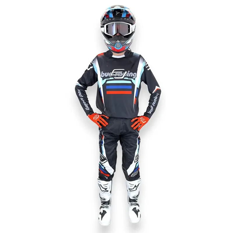 Kihagyhatatlan ajánlat Tenue Complète Enfant Bud Champion‘s Noir/Bleu/Rouge BUD RACING