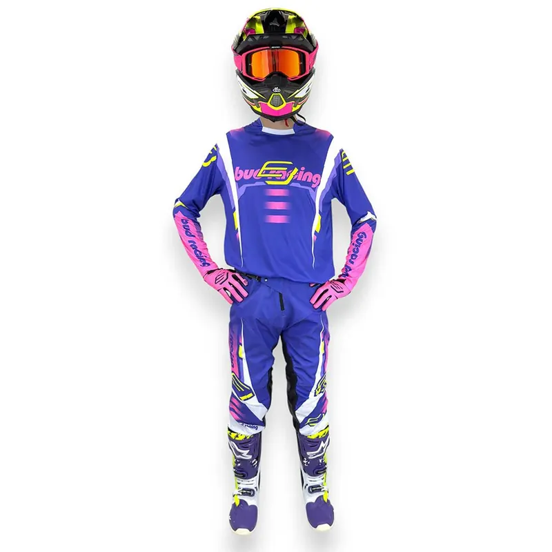 Alacsony ár Tenue Complète Enfant Bud Champion‘s Violet/Rose/Jaune BUD RACING