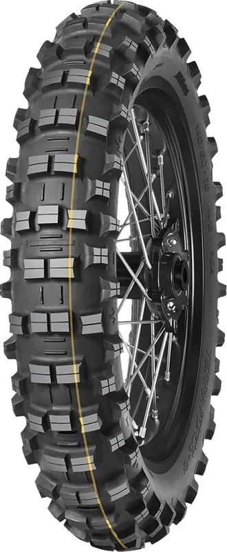 Pneu Arrière Enduro Medium Bande Jaune MITAS Ne maradj le
