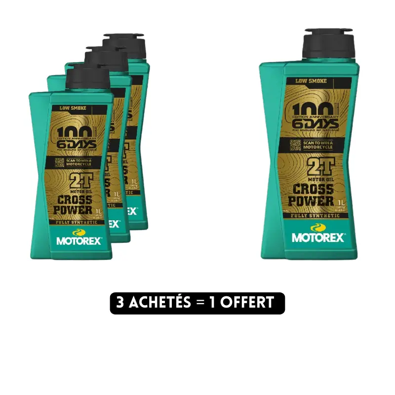 Utolsó esély Huile 2 Temps Motorex Cross Power 2T Offre 3+1 Gratuit