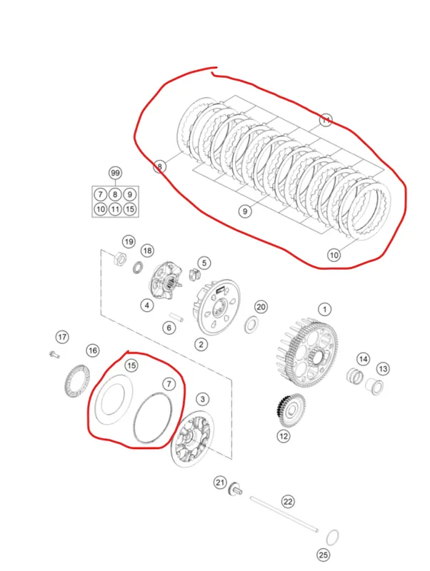 Kit embrayage complet KTM OEM 250/300 2 Temps 2016 à 2027 – 54832011110 Kihagyhatatlan ajánlat