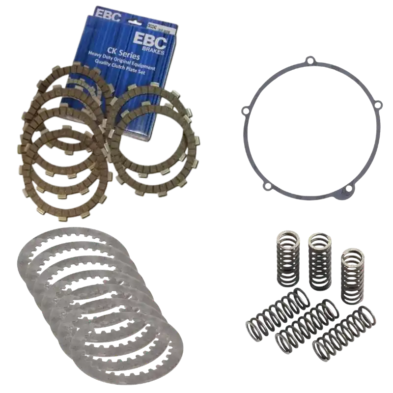 Kit embrayage complet EBC GasGas EC 250 300 1998 à 2011 – 8 disques garnis, 7 disques lisses, 6 ressorts et joint de carters garnis, ressorts et joint de carter Olcsóbb