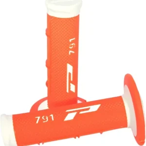 Alacsony ár Poignées Offroad Double Density 791 Closed End White / Fluo Orange PRO GRIP PA079100BIAF